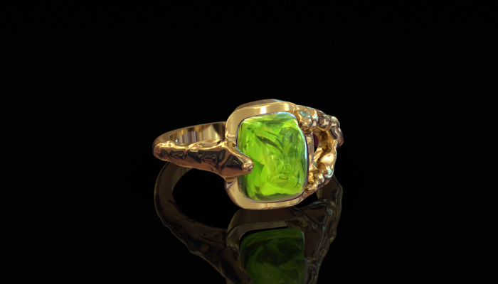 Gouden ring smaragd